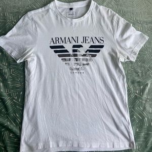 Armani Jeans Eagle White T Shirt
